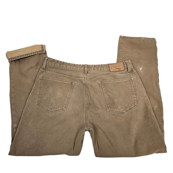 Weatherproof Vintage Tan Canvas Fleece Lined Pants Workwear Size 38x34‎ Men's H5 - Picture 5 of 12